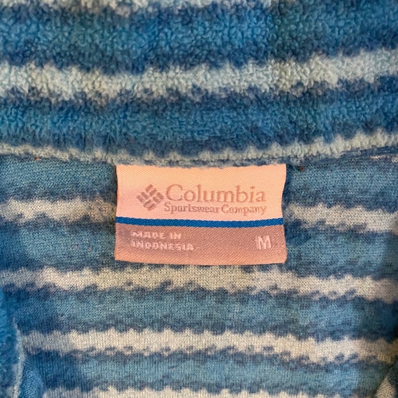 Blue Columbia 1/2 zip fleece sweater size M - Picture 4 of 5